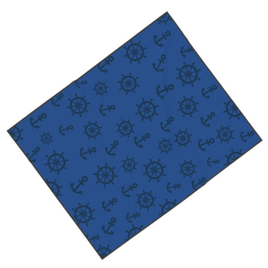 Anchors Away Dark - Nautical Beach Towel